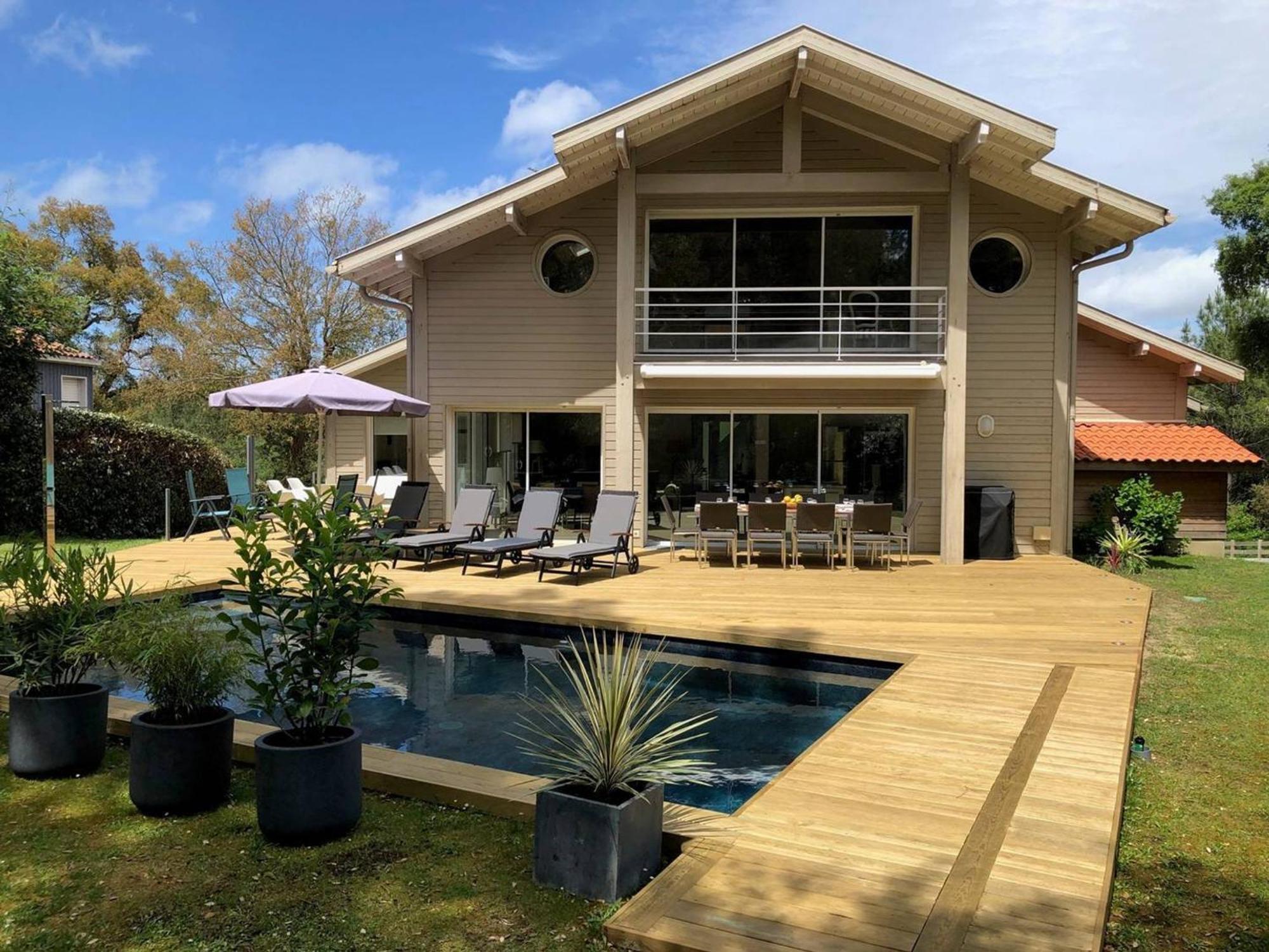 Villa De Luxe Avec Piscine Chauffee Et Salle De Sport - Fr-1-791-10 Seignosse Exterior photo